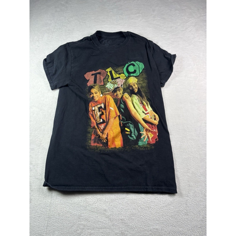 TLC 2021 Music Concert Graphic Shirt Mens Small Black T-Shirt Short Sleeve
